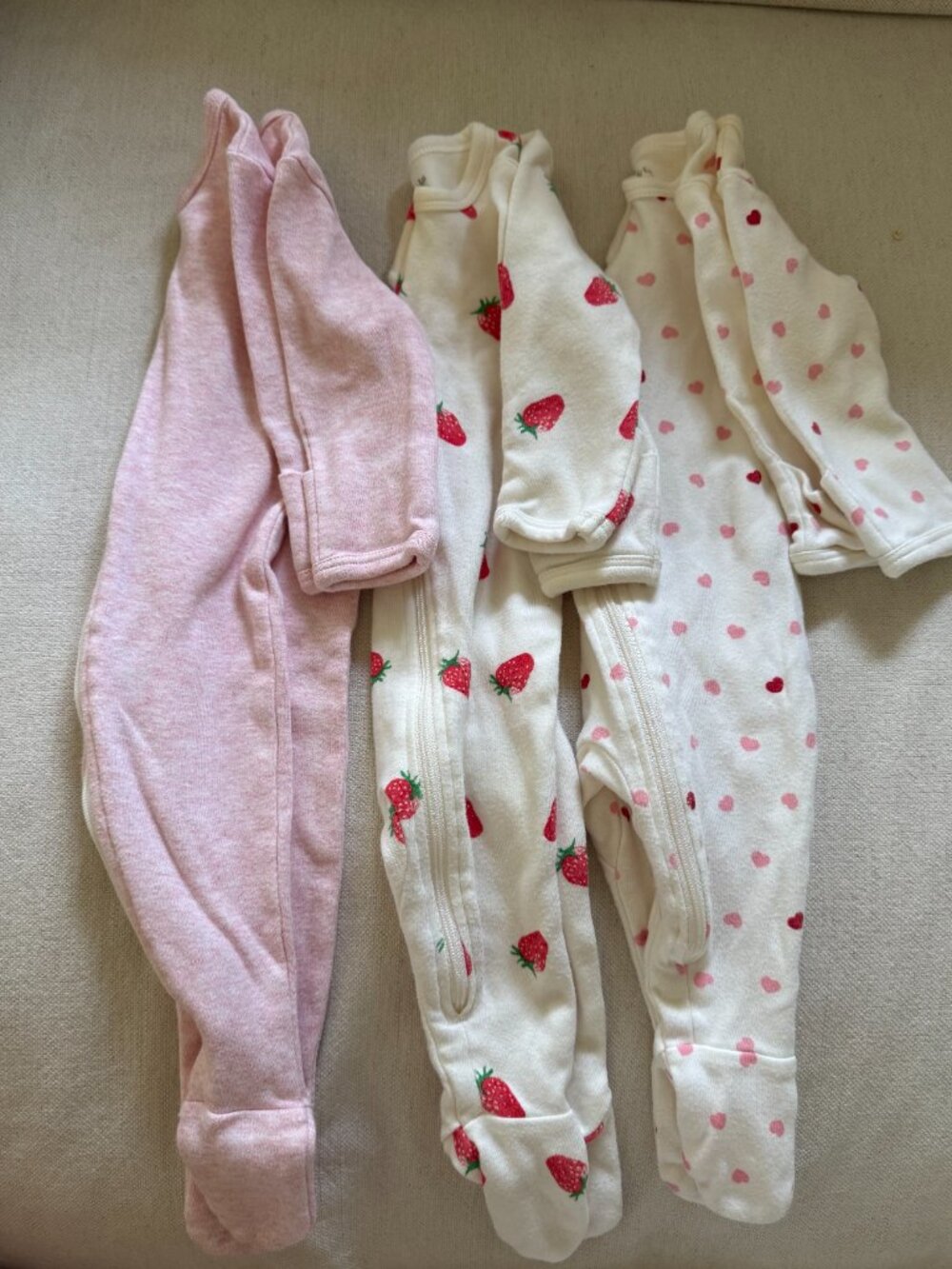 3 Owlivia Zipper Footed One-Pieces